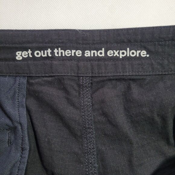 Florence Marine X Traveler 6" Shorts Men 38 Black Stretch Cotton Ripstop Utility - Picture 10 of 10